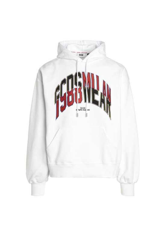 Худі з капюшоном College, білий GCDS (SS23M10016701)