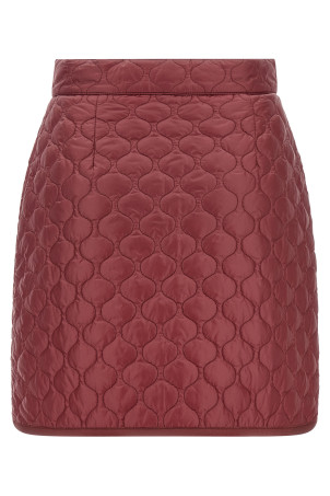 Квадратна спідниця з стьобаним візерунком, бордо MONCLER K20932D00036597YG437 Квадратна спідниця з стьобаним візерунком, бордо MONCLER K20932D00036597YG437