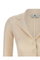 Fabric-stitch wool blazer White