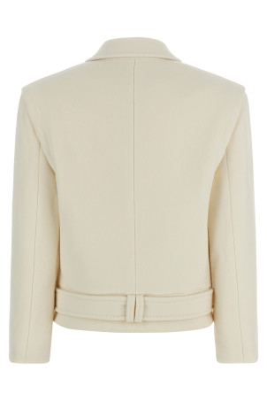 Двобортне пальто Біле BALMAIN FF1UA095WB500FA Двобортне пальто Біле BALMAIN FF1UA095WB500FA