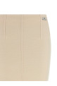 Fabric stitch wool skirt White