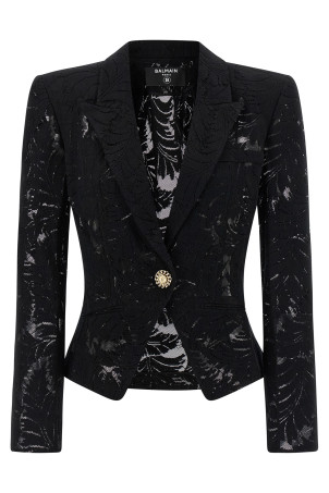 Блейзер з мереживом Чорний BALMAIN FF1SG230CG080PA Блейзер з мереживом Чорний BALMAIN FF1SG230CG080PA