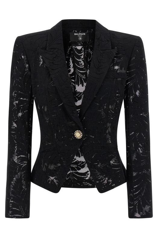 Блэйзер с кружевом Черный BALMAIN FF1SG230CG080PA