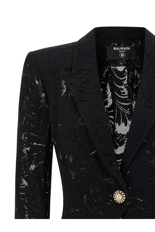 Блэйзер с кружевом Черный BALMAIN FF1SG230CG080PA