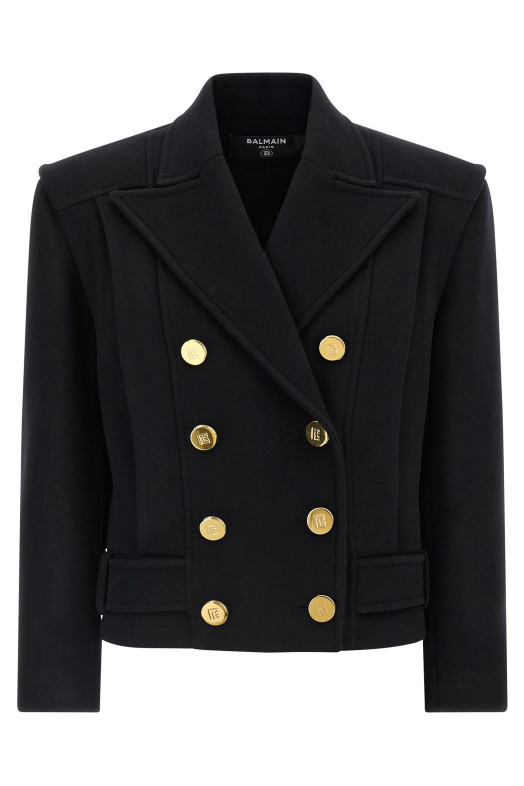 Double-breasted coat Black Double-breasted coat Black