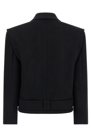 Двубортное пальто Черный BALMAIN FF1UA095WD100PA Двубортное пальто Черный BALMAIN FF1UA095WD100PA