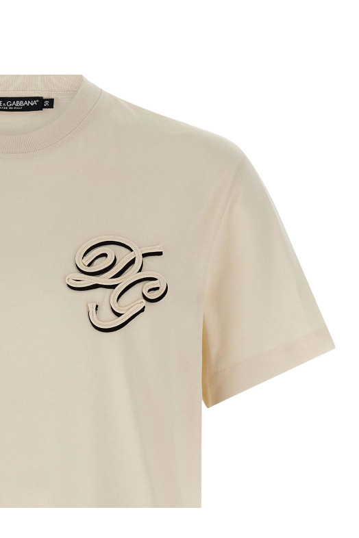 Double embroidery t-shirt Beige Double embroidery t-shirt Beige