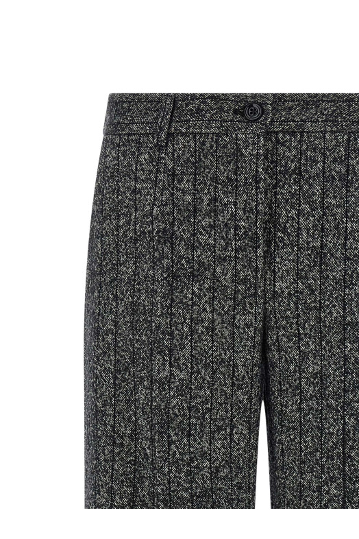 Striped wool pants Black-grey Striped wool pants Black-grey