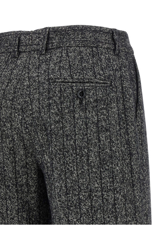 Striped wool pants Black-grey Striped wool pants Black-grey