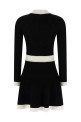 Двоколірне плаття Чорно-сіре BALMAIN FF1R9858KI64EAB Двоколірне плаття Чорно-сіре BALMAIN FF1R9858KI64EAB