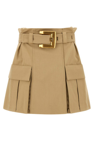 Спідниця з високою талією Бежева BALMAIN FF1LBA97CF690FK