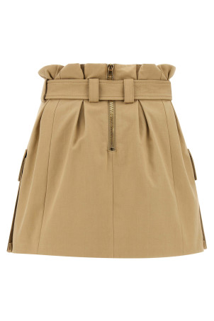 Спідниця з високою талією Бежева BALMAIN FF1LBA97CF690FK