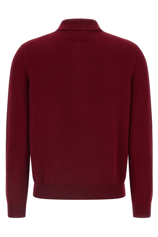 Кашемировая рубашка-поло бордо CD5040F5104