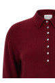 Кашемировая рубашка-поло бордо CD5040F5104