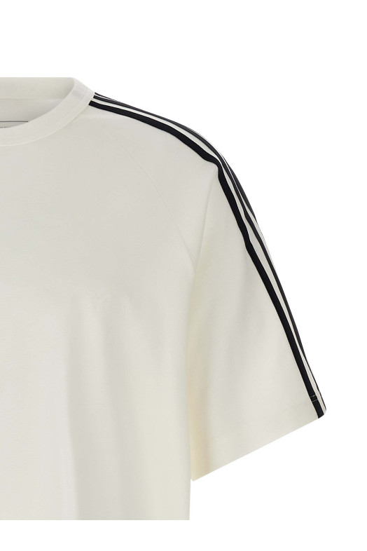 Футболка Y-3 с короткими рукавами и 3 полосками, белая JY8187COREWHITE