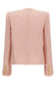 Sequin tweed blazer Pink