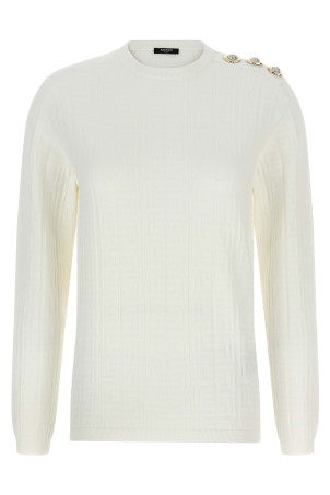 Топ з широкими плечима Білий BALMAIN FF1KD090KI630KA Топ з широкими плечима Білий BALMAIN FF1KD090KI630KA