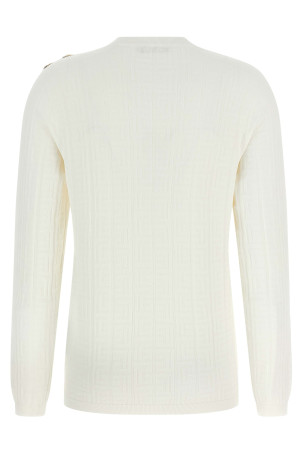 Топ з широкими плечима Білий BALMAIN FF1KD090KI630KA Топ з широкими плечима Білий BALMAIN FF1KD090KI630KA