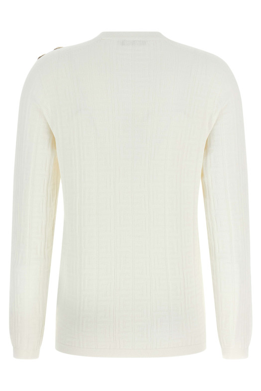 Топ з широкими плечима Білий BALMAIN FF1KD090KI630KA Топ з широкими плечима Білий BALMAIN FF1KD090KI630KA