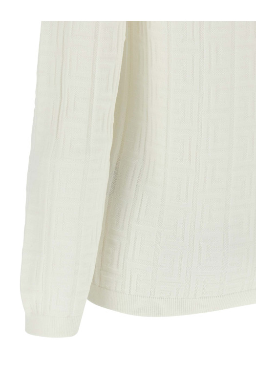 Топ з широкими плечима Білий BALMAIN FF1KD090KI630KA Топ з широкими плечима Білий BALMAIN FF1KD090KI630KA