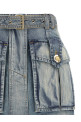 Спідниця з кишенями для вантажу СИНЯ BALMAIN FF1LBA88DF796FC Спідниця з кишенями для вантажу СИНЯ BALMAIN FF1LBA88DF796FC