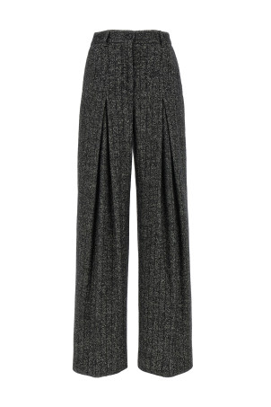 Striped wool pants Black-grey Striped wool pants Black-grey