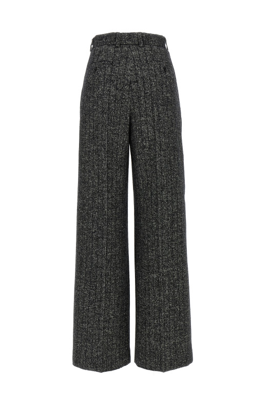 Striped wool pants Black-grey Striped wool pants Black-grey