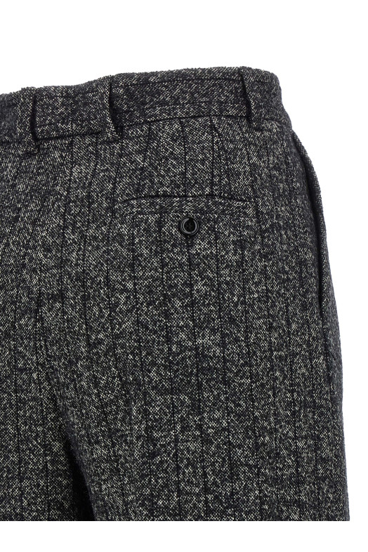 Striped wool pants Black-grey Striped wool pants Black-grey