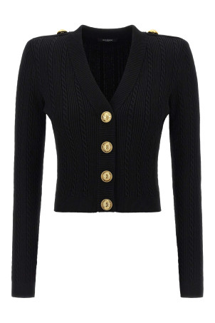Twisted knit cardigan Black Twisted knit cardigan Black