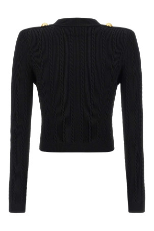 Twisted knit cardigan Black Twisted knit cardigan Black