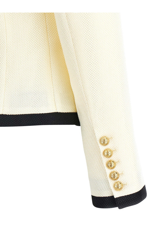 Maxi shoulder strap blazer Black-grey