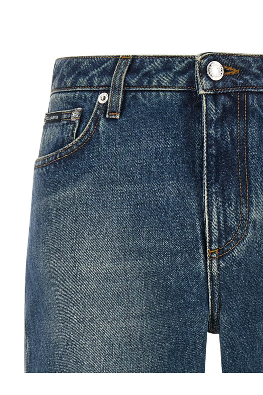 Джинси з логотипом Blue DOLCE & GABBANA FTDDFDG8NV3S9001 Джинси з логотипом Blue DOLCE & GABBANA FTDDFDG8NV3S9001