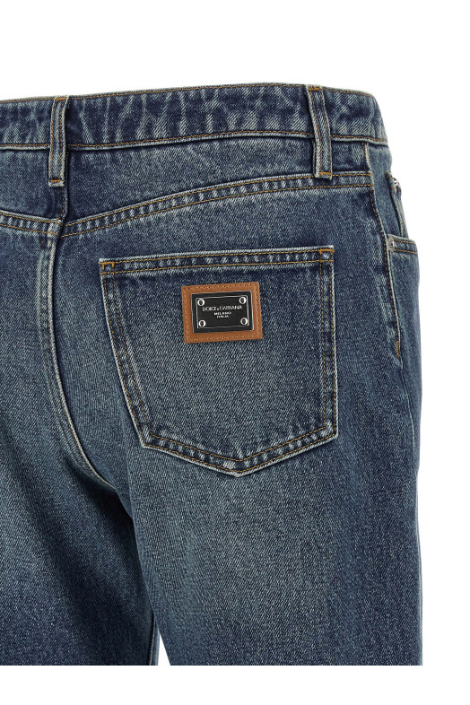 Джинси з логотипом Blue DOLCE & GABBANA FTDDFDG8NV3S9001 Джинси з логотипом Blue DOLCE & GABBANA FTDDFDG8NV3S9001