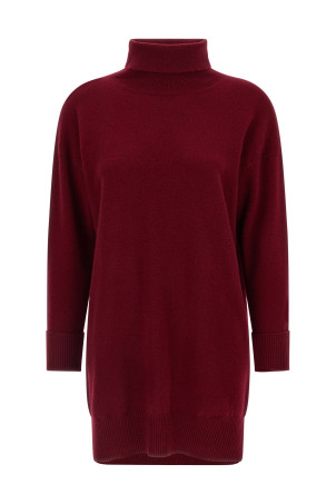 Платье с высоким воротником бордового цвета CD8206F5104 Платье с высоким воротником бордового цвета CD8206F5104