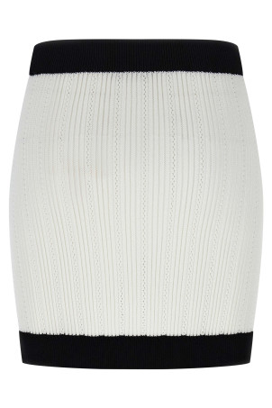 Двоколірна мініспідниця Чорно-сіра BALMAIN FF1LB039KI64GAB Двоколірна мініспідниця Чорно-сіра BALMAIN FF1LB039KI64GAB