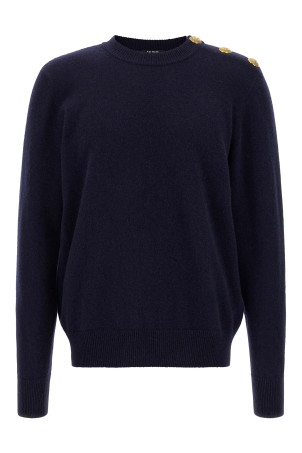 'Leone catena' button sweater Blue