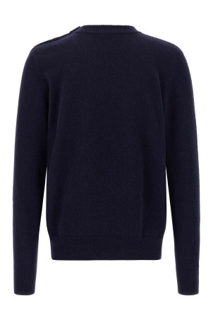 'Leone catena' button sweater Blue