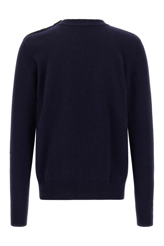 'Leone catena' button sweater Blue