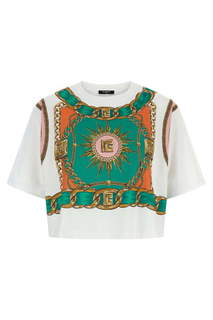 'Balmain Foulard' print T-shirt Multicolor 'Balmain Foulard' print T-shirt Multicolor