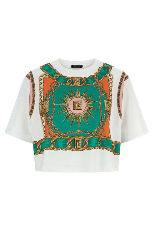 'Balmain Foulard' print T-shirt Multicolor 'Balmain Foulard' print T-shirt Multicolor