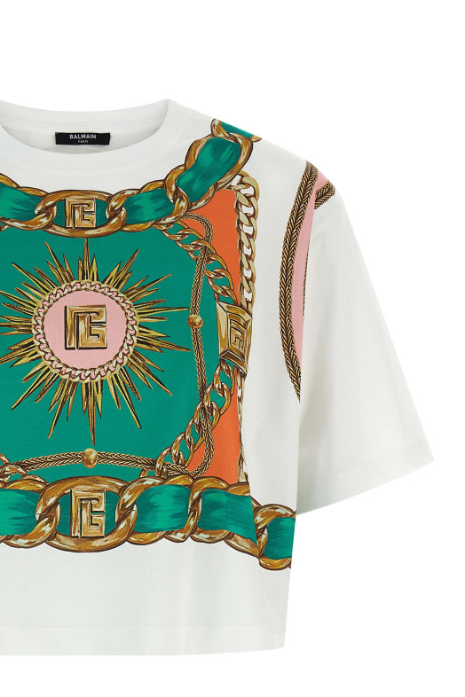 'Balmain Foulard' print T-shirt Multicolor 'Balmain Foulard' print T-shirt Multicolor