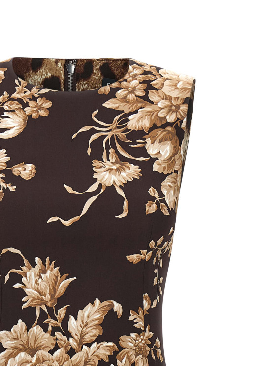 Платье с розовым принтом Разноцветное DOLCE & GABBANA F6GASTFSA7YHM4OX Платье с розовым принтом Разноцветное DOLCE & GABBANA F6GASTFSA7YHM4OX