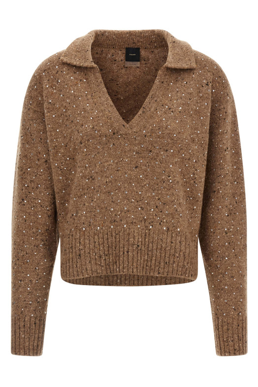 'Nibani Polo' sweater Beige 'Nibani Polo' sweater Beige