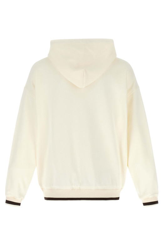 Logo embroidery hoodie White