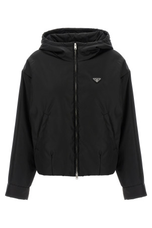 Куртка с капюшоном Re-Nylon Черная PRADA 29P246SVMO1WQ8F0002 Куртка с капюшоном Re-Nylon Черная PRADA 29P246SVMO1WQ8F0002