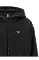 Куртка с капюшоном Re-Nylon Черная PRADA 29P246SVMO1WQ8F0002