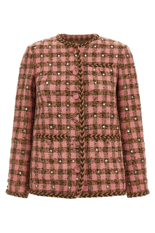 Rhinestone blazer jacket Pink Rhinestone blazer jacket Pink