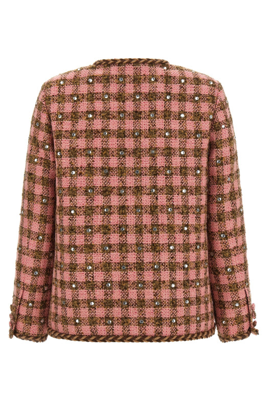 Rhinestone blazer jacket Pink Rhinestone blazer jacket Pink
