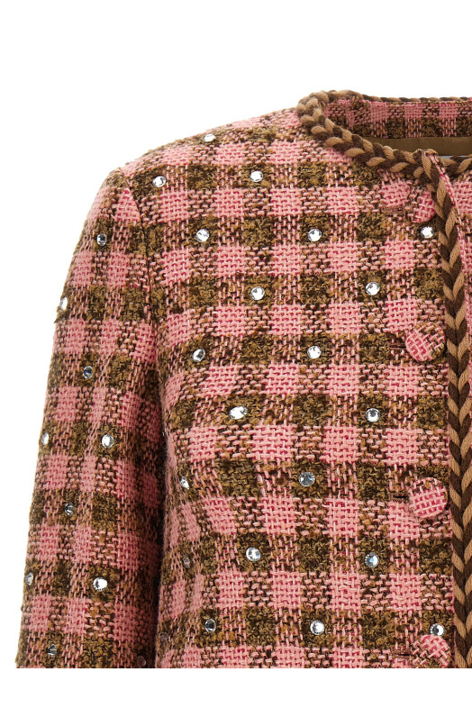 Rhinestone blazer jacket Pink Rhinestone blazer jacket Pink