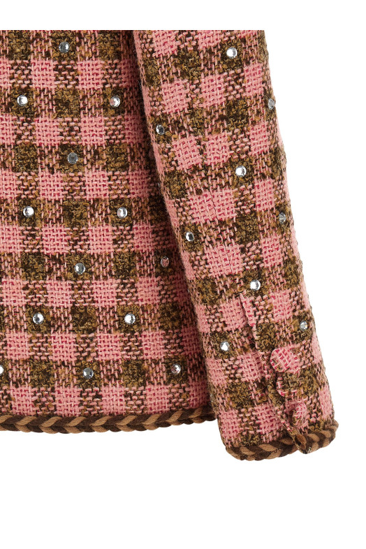 Rhinestone blazer jacket Pink Rhinestone blazer jacket Pink